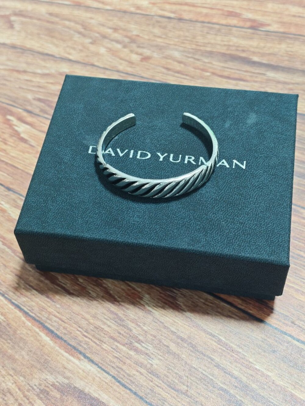 David Yurman Silver Twisted Cable Cuff Bracelet